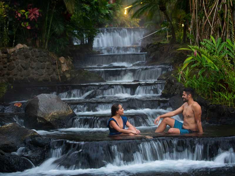 couple in waterfall