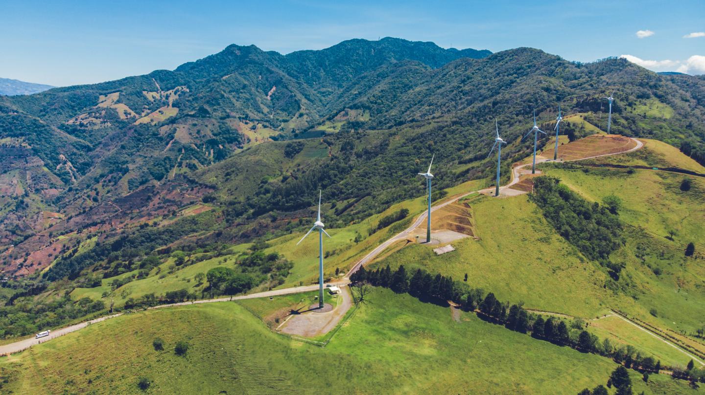Windmills on mountain