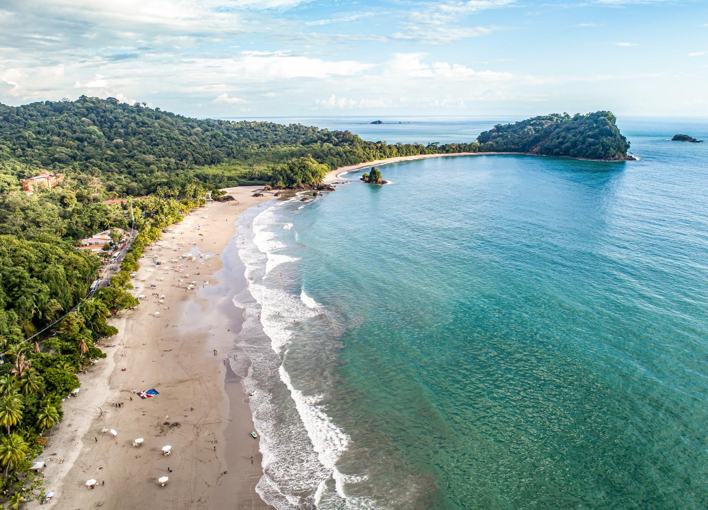 aerial view of Espadilla beach
