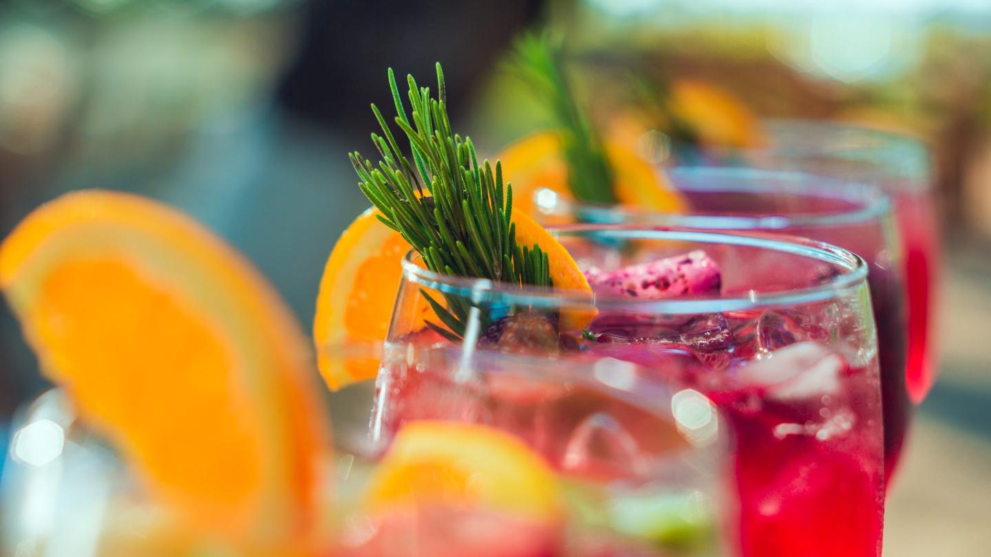 Fruity tropical drinks on Costa Rica's South Pacific coast